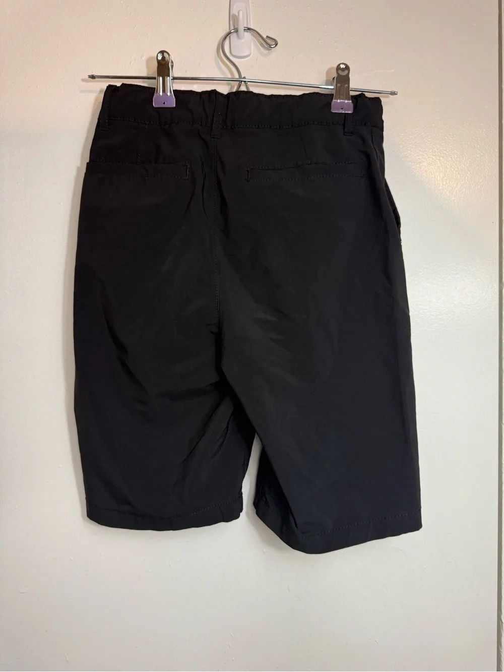 The Children's Place Boys Black Flat-Front Stretch Shorts